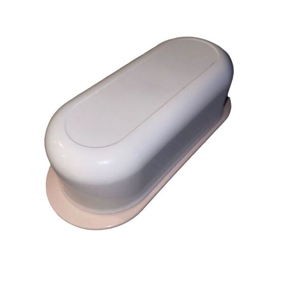 Vintage Tupperware Butter Dish Rose Pink White 2320-A & 2320A-3 - Picture 5 of 7